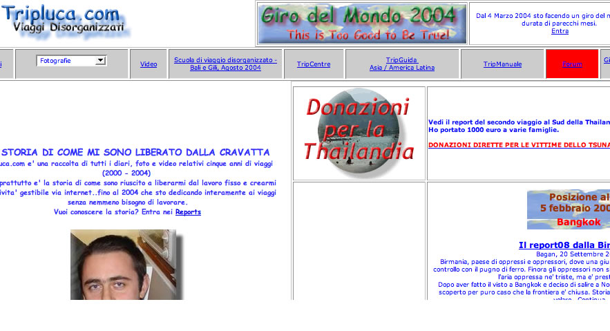 Tripluca.com nel 2004